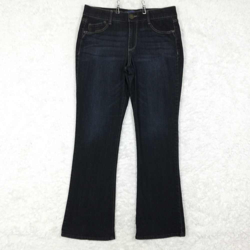 Democracy Womens Jeans Boot Cut "Ab"solution Blue Denim Dark Wash Mid Rise 10